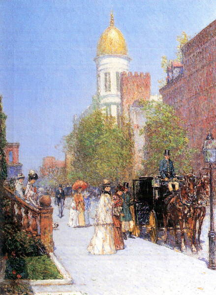 One spring morning by Hassam